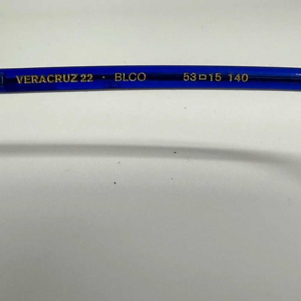 Etnia Barcelona Veracruz 22 BLCO Blue Orange Cat Eye Eyeglasses Frames 53-15-140